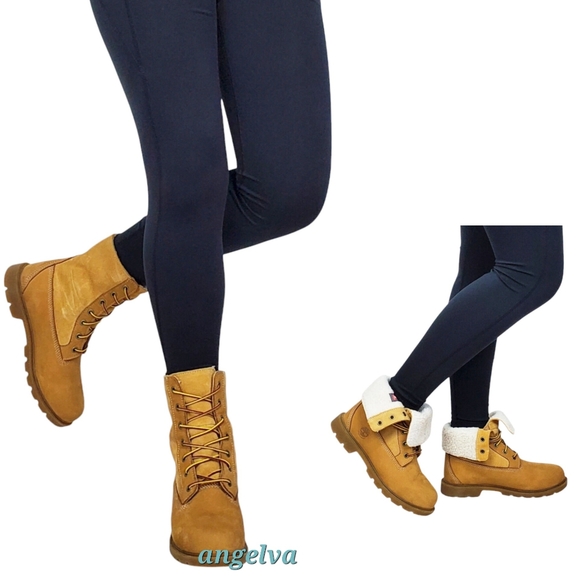 Timberland Shoes - New Timberland linden woods waterproof fold down boots women 6 wheat nubuck faux